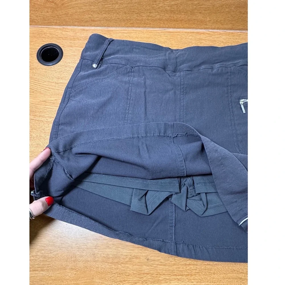 Women's Golf Skort Size 12‎ Gray Athletic Zipper Pockets GG Blue